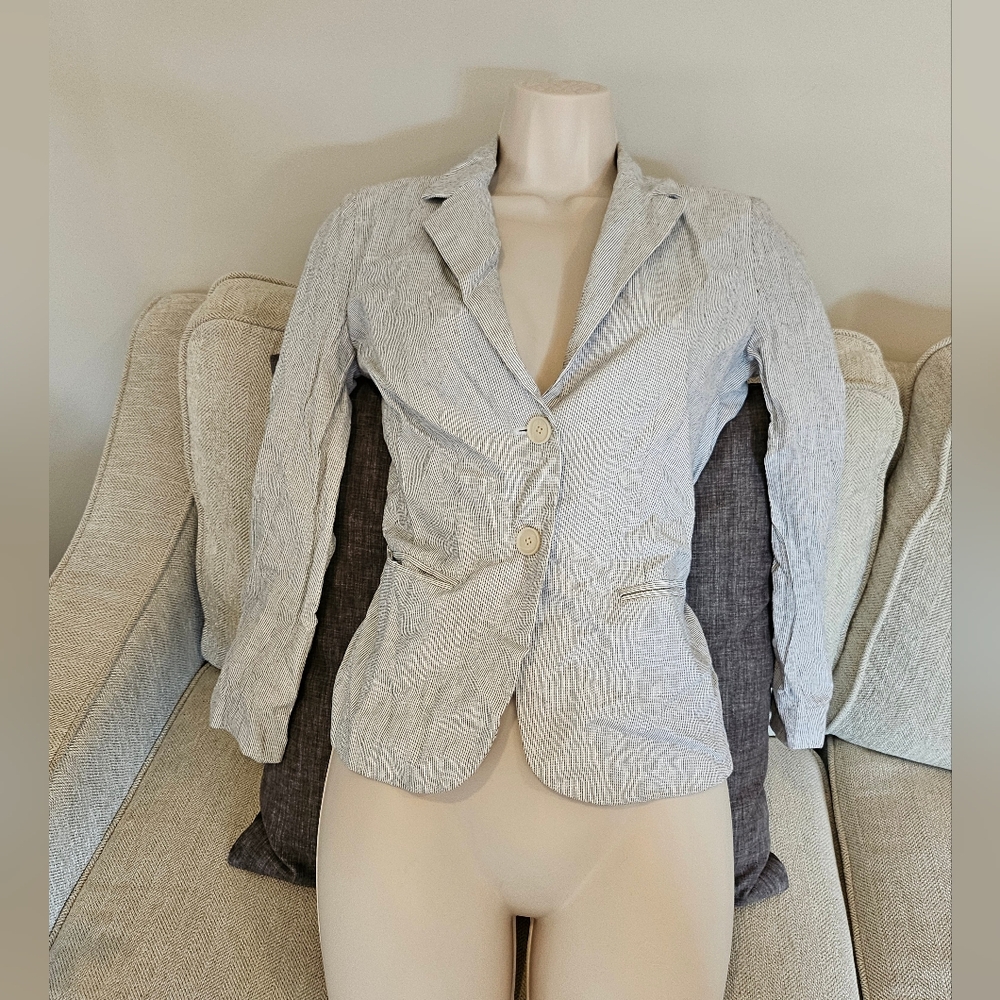 Lucky Brand Women's Gray Blazer 0 XXS XS